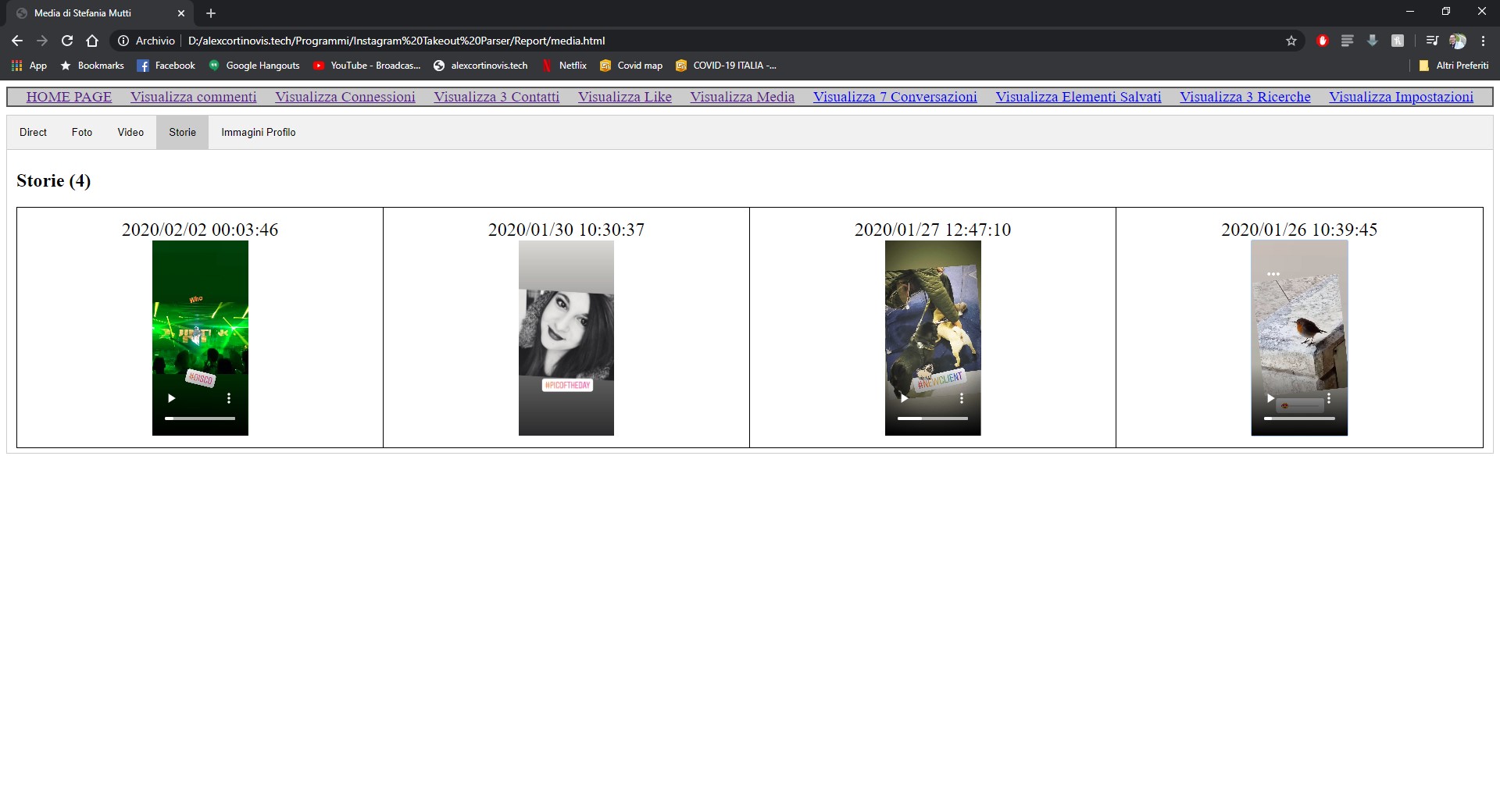 Screenshot Instagram Takeout Parser 4