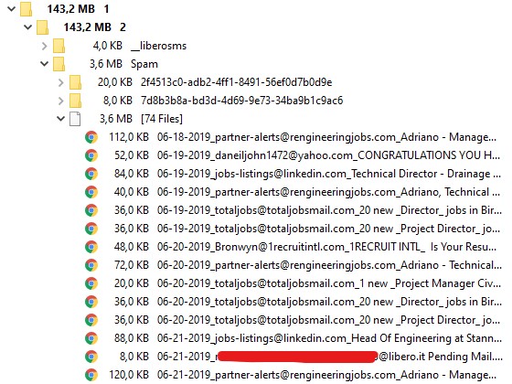 Screenshot MailXaminer HTML Report 1